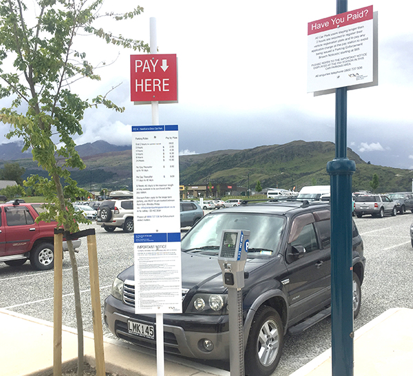 Airport Parking Queenstown map Pay and Display location