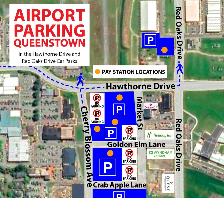 Queenstown Airport Parking Hawthorne Drive Car Park Pay Station Locations